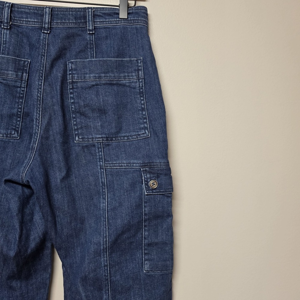 Anthropologie Pilcro Barrel Jeans Cargo Size 28 Womens High Rise Barrel Denim - Picture 9 of 14
